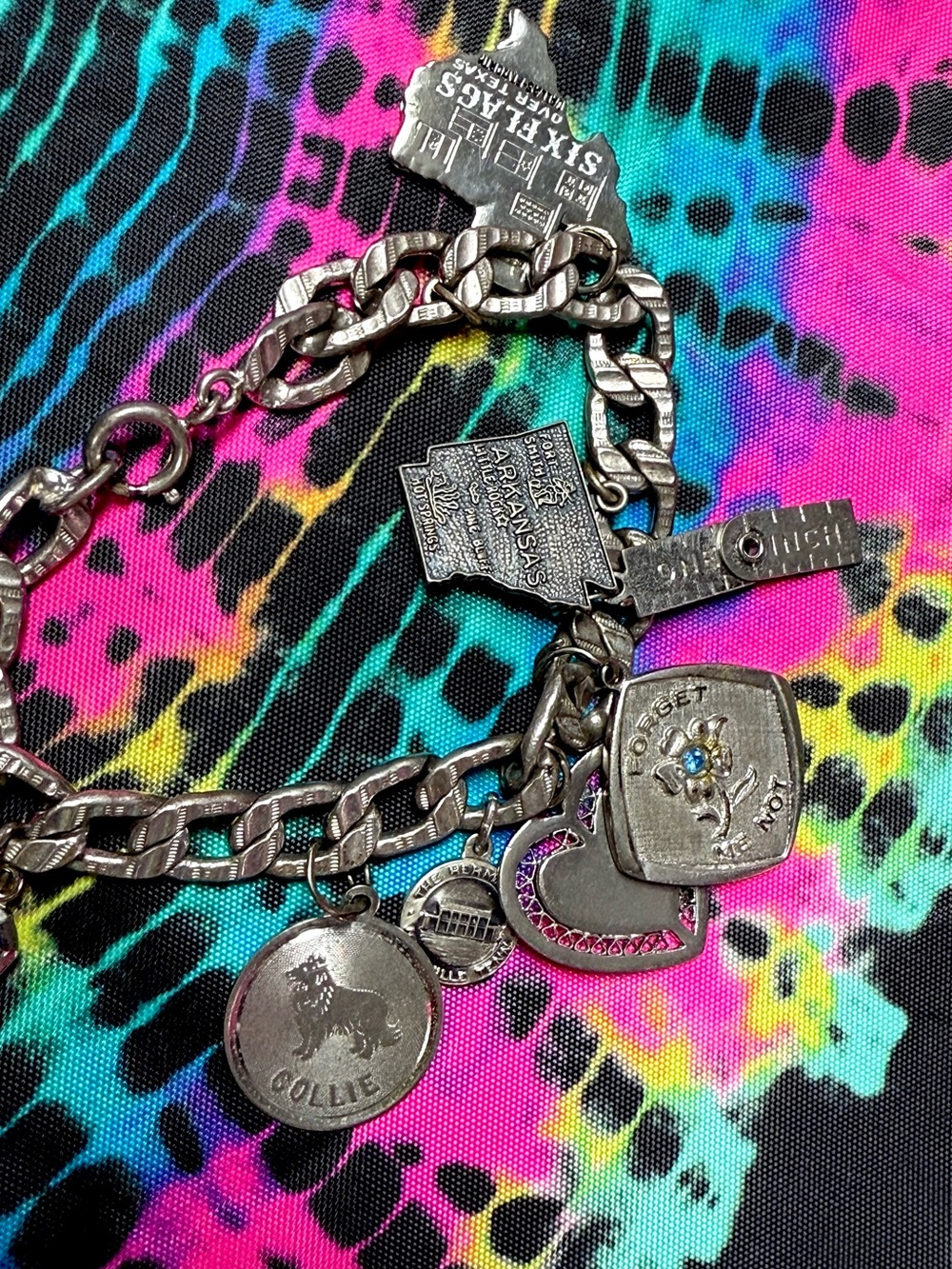 Vintage Sterling Silver 1950s Charm Bracelet